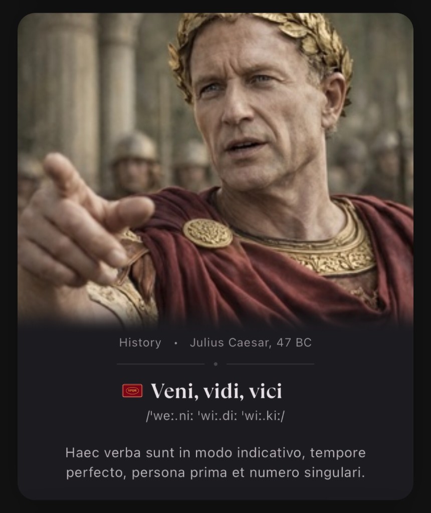 Talivo Latin quote card and pronunciation